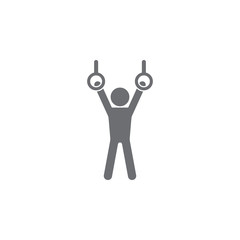 Exercises on rings icon. Simple element illustration. Exercises on rings symbol design template. Can be used for web and mobile