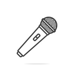 Microphone line icon vector