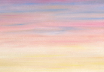 Sea sky evening gradient colors. Oil painting trxture. Palette in blue, pink and milky soft colors.