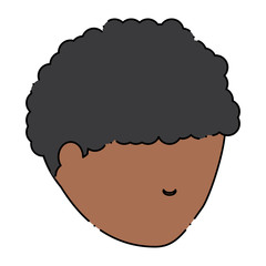 avatar man with afro hairstyle, colorful design vector illustration
