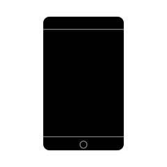 smartphone device icon over white background, vector illustration