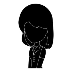 avatar woman icon over white background, vector illustration