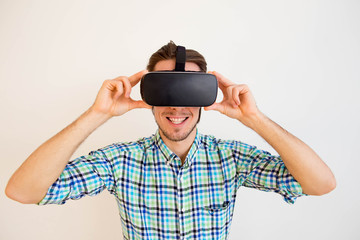 man in vr headset