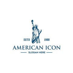 american icon logo vector