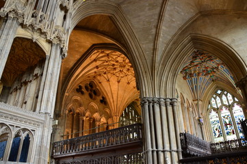 Obraz premium Winchester Cathedral with Flowers