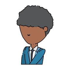 avatar businessman icon over white background, colorful design.  vector illustration