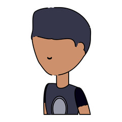 avatar young man icon over white background colorful design. vector illustration