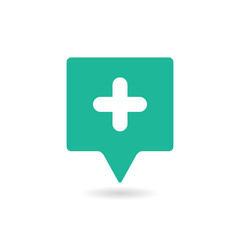 Obraz premium GPS icon with add sign. GPS icon and new, plus, positive symbol