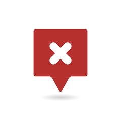 Obraz premium GPS icon with cancel sign. GPS icon and close, delete, remove symbol