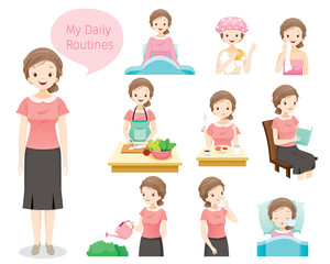 The Daily Routines Of Old Woman, People, Activities, Habit, Lifestyle, Leisure, Hobby, Avocation