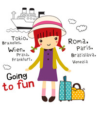 going to fun doodle cartoon