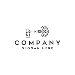 key real estate logo vector