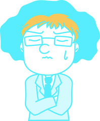 Troubled male employee