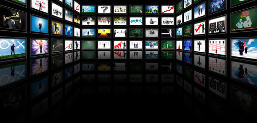 Screen showing business success