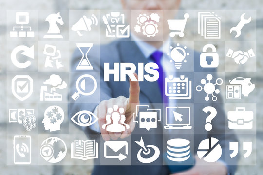 HRIS - Human Resources Information System. HR Web Business Office Innovative Windows Interface concept.