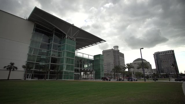 The Dr. Philips Center seen on a cloudy day