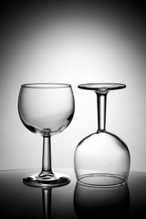 Two glasses for wine