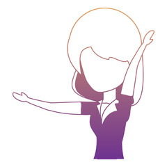 avatar woman icon over white background, vector illustration