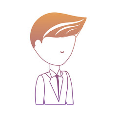 avatar businessman icon over white background, colorful design.  vector illustration