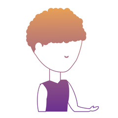 avatar man with afro hairstyle icon over white background, colorful design. vector illustration