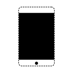 smartphone device icon over white background, vector illustration