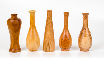 Traditional vases made of wood