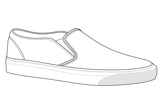 Sneakers Outline | Coloring Page | Planerium