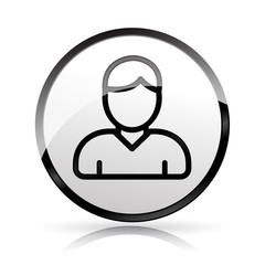 man head icon on white background