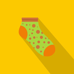 Small sock icon. Flat illustration of small sock vector icon for web