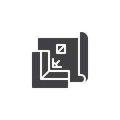 Vector design elements vector icon. filled flat sign for mobile concept and web design. Draft drawing simple solid icon. Symbol, logo illustration. Pixel perfect vector graphics