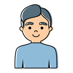 cartoon man icon over white background, colorful design. vector illustration