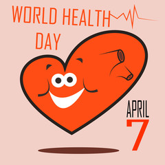 World health day design concept.Vector illustration.