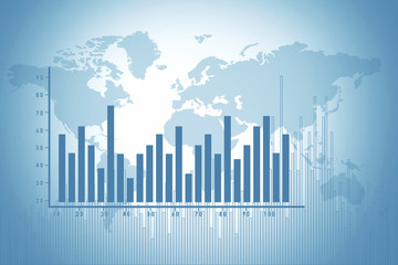 2d rendering Stock market online business concept. business Graph 