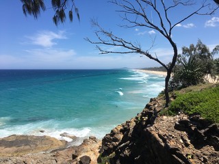 Fototapeta na wymiar Sunshine Coast, Australia - 10th January, 2018: Noosa beach