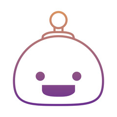 Cartoon robot icon over white background, colorful design. vector illustration