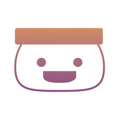 Cartoon happy robot icon over white background, colorful design. vector illustration