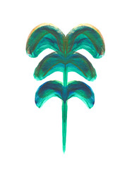 Hand painted element for design. Watercolor leaf. Botanical detail for cards, poster, scrabooking, web, invitations.