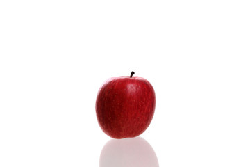Japanese red apple isolated in white background