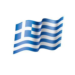 Obraz premium Greece flag, vector illustration