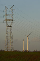 environnement &eacute;lectricit&eacute; paysage eoliennes soleil