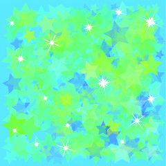 Fototapeta na wymiar Star blurred Blue background