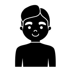 cartoon man icon over white background, vector illustration