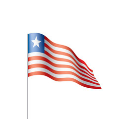 Fototapeta premium Liberia flag, vector illustration