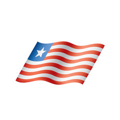 Liberia flag, vector illustration