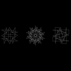 Geometric set stars and flowers for gifts and holidays pattern vector EPS10