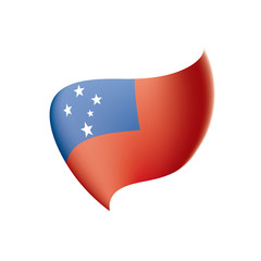 Samoa flag, vector illustration