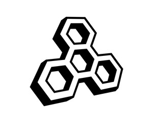 bee hive hexagon shape image vector icon symbol logo