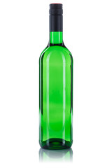 Wein Flasche Weinflasche Weißwein grün Weisswein freigestellt