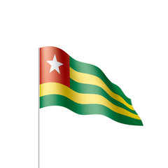 togo flag, vector illustration