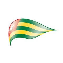 togo flag, vector illustration